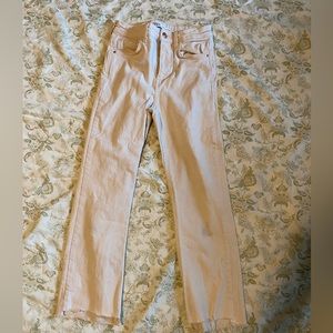 Zara, size 4, fit and flare, cream pants, used look